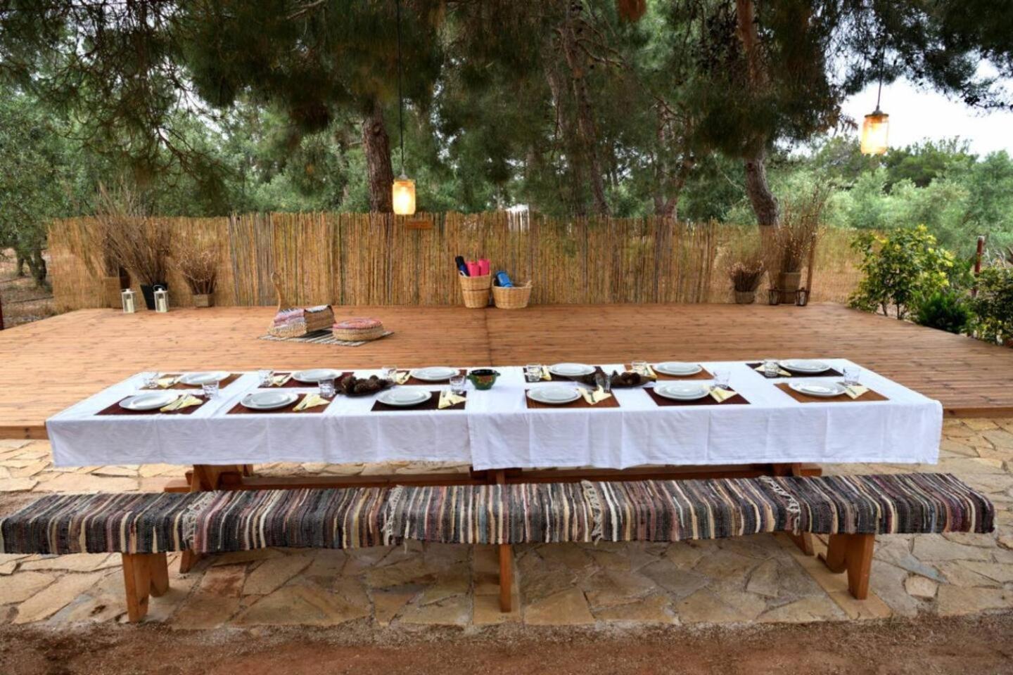 Glamping At A Lovely Tent In Skiaxtro- Marathopoli Villa Dış mekan fotoğraf