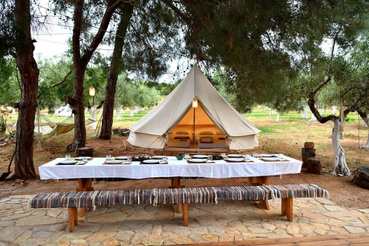Glamping At A Lovely Tent In Skiaxtro- Marathopoli Villa Dış mekan fotoğraf