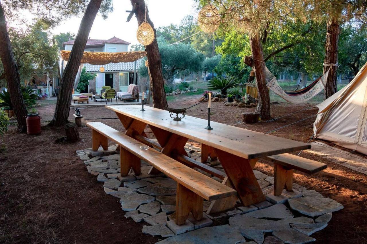 Glamping At A Lovely Tent In Skiaxtro- Marathopoli Villa Dış mekan fotoğraf