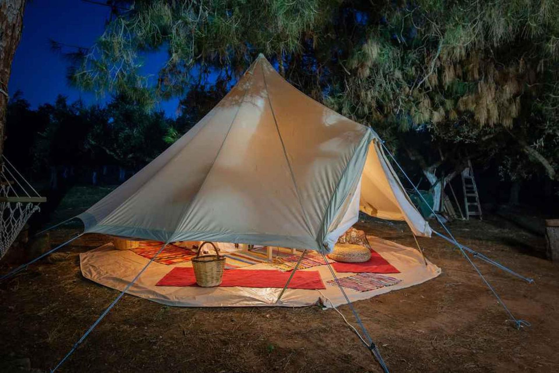 Glamping At A Lovely Tent In Skiaxtro- Marathopoli Villa Dış mekan fotoğraf
